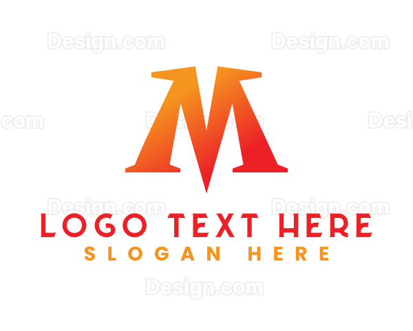 Gradient Sharp M Logo