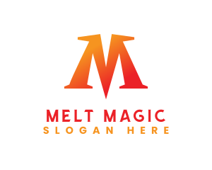 Gradient Sharp M  logo design