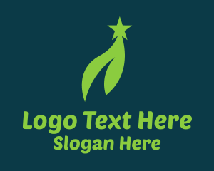 Green Star Leaf  Logo