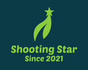 Green Star Leaf  logo design