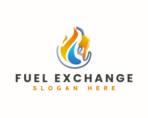 Fire Gasoline Fuel logo