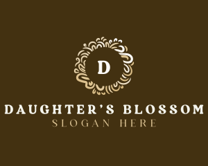 Gold Floral Wreath logo design