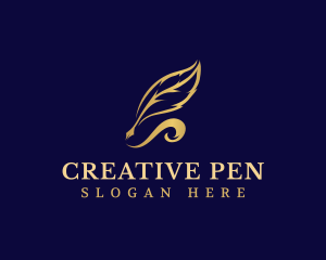 Feather Quill Pen logo design