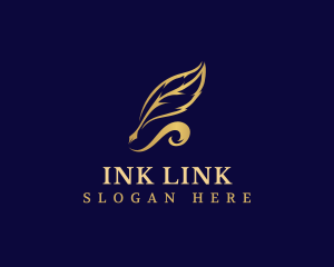 Feather Quill Pen logo design