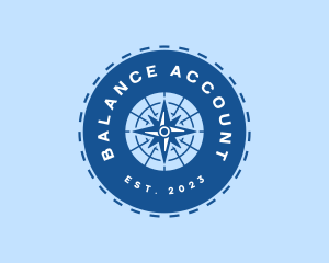 Nautical Navigation Compass logo design