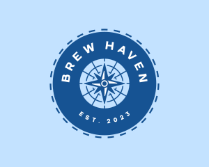 Nautical Navigation Compass logo design