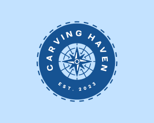 Nautical Navigation Compass logo design