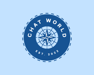 Nautical Navigation Compass logo design