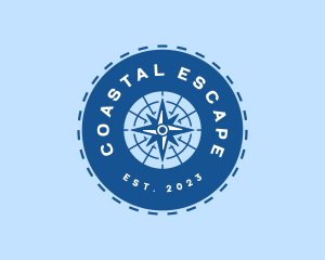 Nautical Navigation Compass logo design