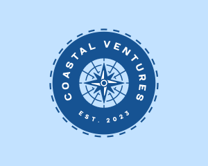 Nautical Navigation Compass logo design