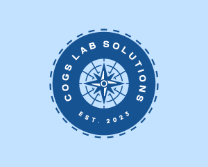 Nautical Navigation Compass logo design