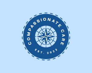 Nautical Navigation Compass logo design