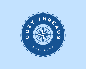 Nautical Navigation Compass logo design