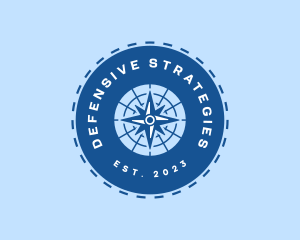 Nautical Navigation Compass logo design