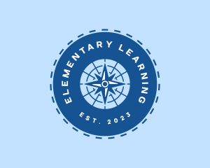 Nautical Navigation Compass logo design