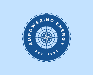 Nautical Navigation Compass logo design