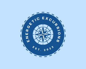 Nautical Navigation Compass logo design