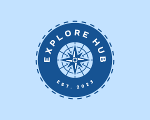 Nautical Navigation Compass logo design