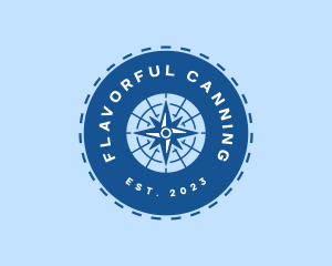 Nautical Navigation Compass logo design