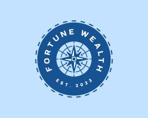 Nautical Navigation Compass logo design