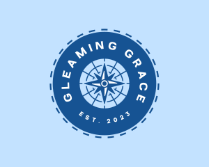 Nautical Navigation Compass logo design