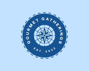 Nautical Navigation Compass logo design