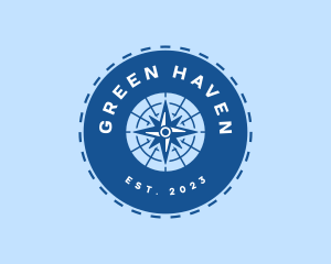 Nautical Navigation Compass logo design