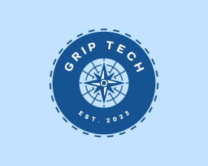 Nautical Navigation Compass logo design