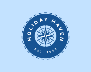 Nautical Navigation Compass logo design