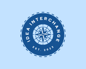 Nautical Navigation Compass logo design