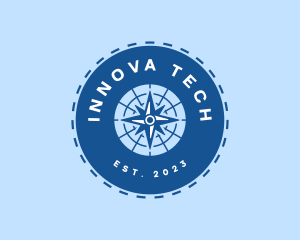 Nautical Navigation Compass logo design