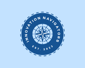 Nautical Navigation Compass logo design