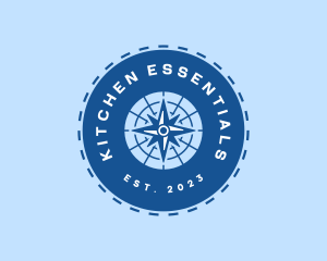 Nautical Navigation Compass logo design