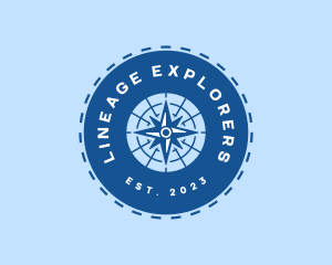 Nautical Navigation Compass logo design