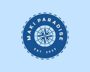 Nautical Navigation Compass logo design