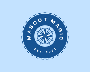 Nautical Navigation Compass logo design