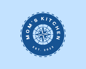 Nautical Navigation Compass logo design