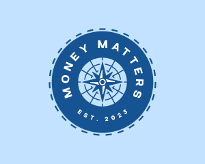 Nautical Navigation Compass logo design