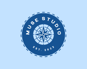 Nautical Navigation Compass logo design