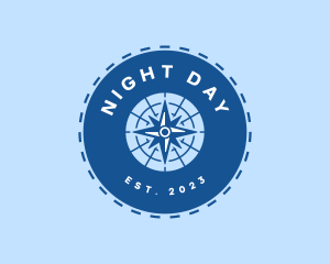 Nautical Navigation Compass logo design