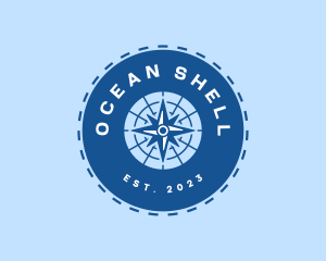 Nautical Navigation Compass logo design