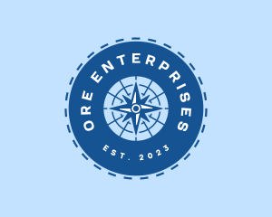 Nautical Navigation Compass logo design