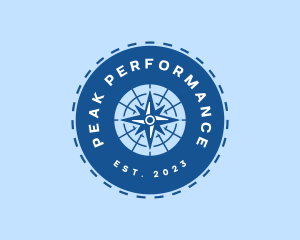 Nautical Navigation Compass logo design