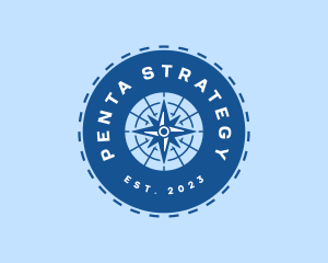 Nautical Navigation Compass logo design