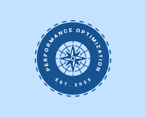 Nautical Navigation Compass logo design