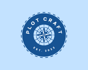 Nautical Navigation Compass logo design