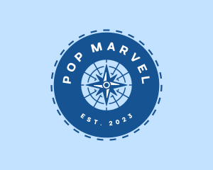 Nautical Navigation Compass logo design