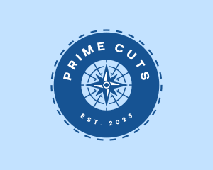 Nautical Navigation Compass logo design