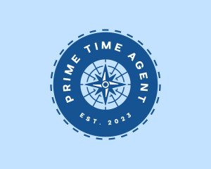 Nautical Navigation Compass logo design