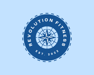 Nautical Navigation Compass logo design